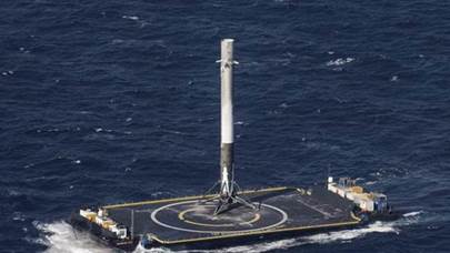 Falcon 9 Lands on Drone Barge
