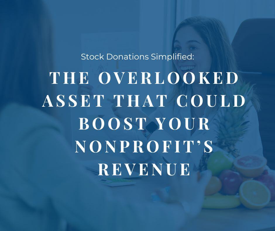 Smiling woman at a table with the blog title 'The Overlooked Asset That Could Boost Your Nonprofit’s Revenue' overlaid.